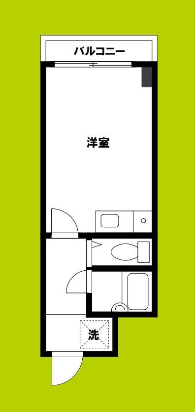 ミフネセントラルベア東三国(1K/5階)の間取り写真