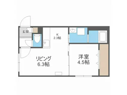 STINGRAY32(1LDK/1階)の間取り写真