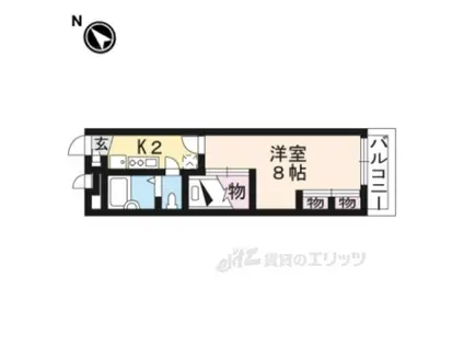 レオパレスアラン(1K/1階)の間取り写真