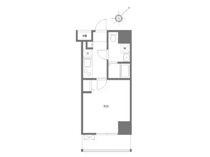 アリカ向島(1K/6階)の間取り写真