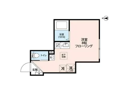 クレアール町屋(ワンルーム/2階)の間取り写真