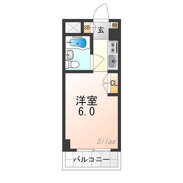 オラシオン山手(ワンルーム/3階)の間取り写真
