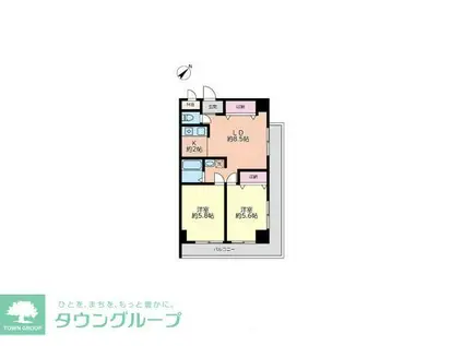 ライオンズマンション上尾原市第2(2LDK/3階)の間取り写真