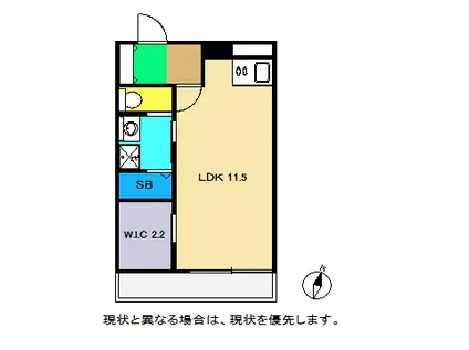 CIEL III(ワンルーム/1階)の間取り写真