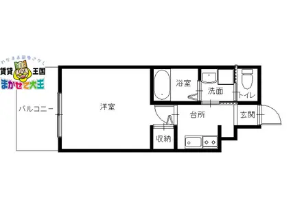 SGB浜町(1K/11階)の間取り写真