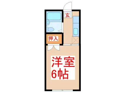 松本荘(1K/2階)の間取り写真