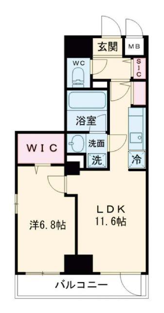 ERFOLG RIVERIA(1LDK/7階)の間取り写真