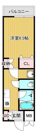 MAISON・DE AK(1K/2階)の間取り写真