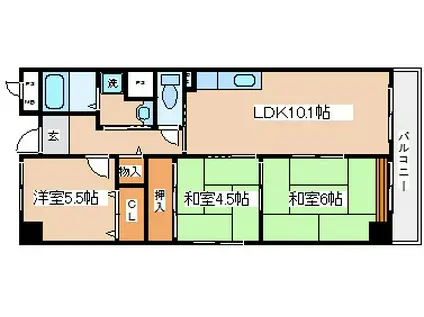 サンクラッソ神戸大開通(3LDK/7階)の間取り写真