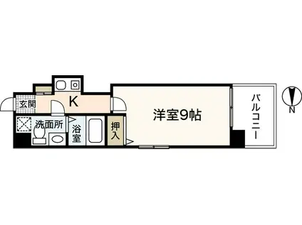 FELIZ NOBORI(1K/9階)の間取り写真