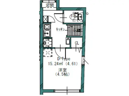 GREW KOENJI RESIDENCE(1K/3階)の間取り写真