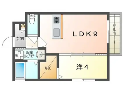 MAX VILLA(1LDK/1階)の間取り写真