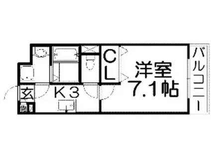 グレースメゾン(1K/2階)の間取り写真