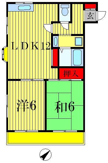 MORIZENマンション(2LDK/4階)の間取り写真