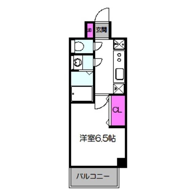 S-RESIDENCE都島ELEGANT(1K/8階)の間取り写真