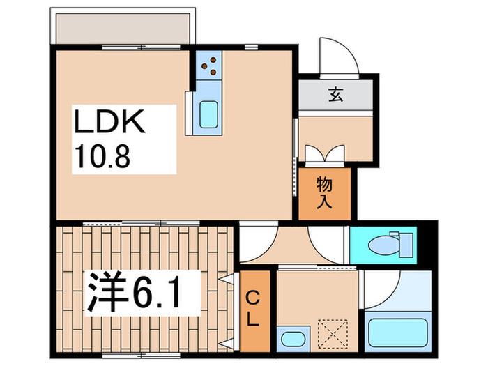 アヴァンツァーレ(1LDK/1階)の間取り写真