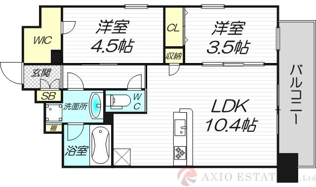STANDZ新大阪(2LDK/4階)の間取り写真