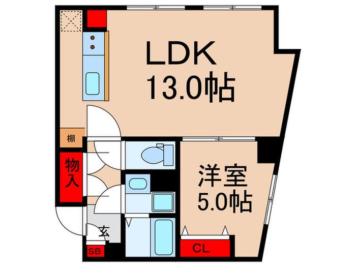 VISTA要町(1LDK/3階)の間取り写真