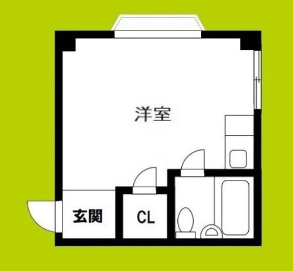 ヴィラ沢ノ町(ワンルーム/3階)の間取り写真
