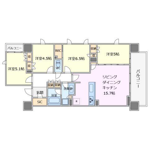 クレアホームズ千葉センタークロス(4LDK/12階)の間取り写真