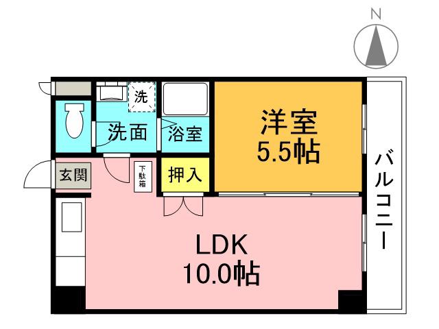 レガート・ヴェルティエ(1LDK/6階)の間取り写真