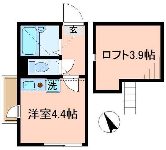 リブ綾瀬(ワンルーム/3階)の間取り写真