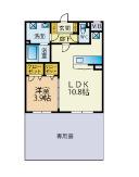 グランドゥール(1LDK/3階)の間取り写真
