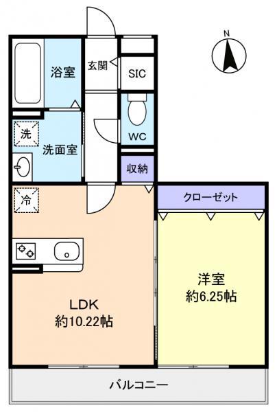 ポンシャルマン(1LDK/3階)の間取り写真
