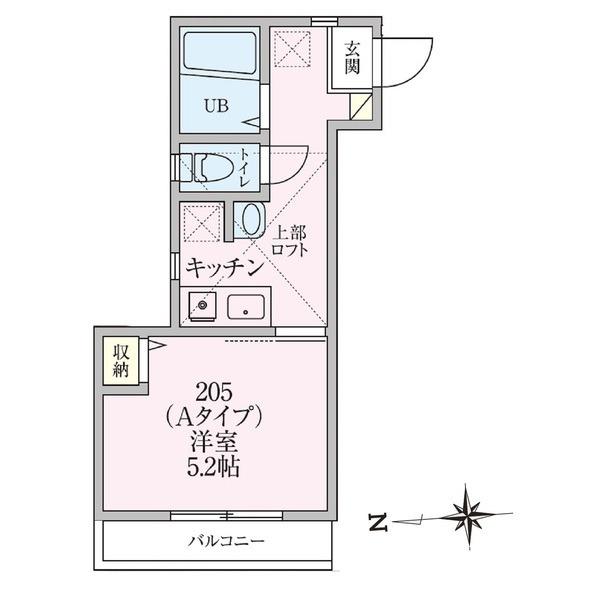 カレジ・クレイン(1K/2階)の間取り写真