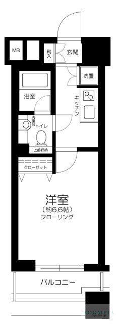 ファーストリアルタワー新宿(1K/15階)の間取り写真