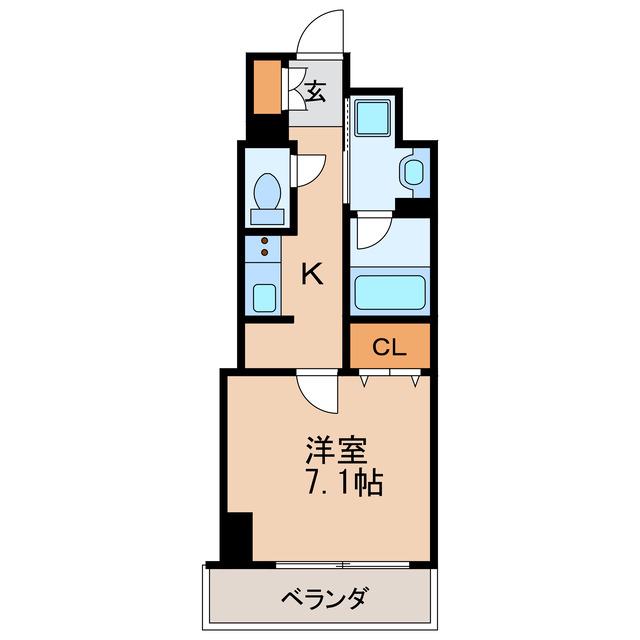 セイワパレス丸の内駅前(1K/2階)の間取り写真