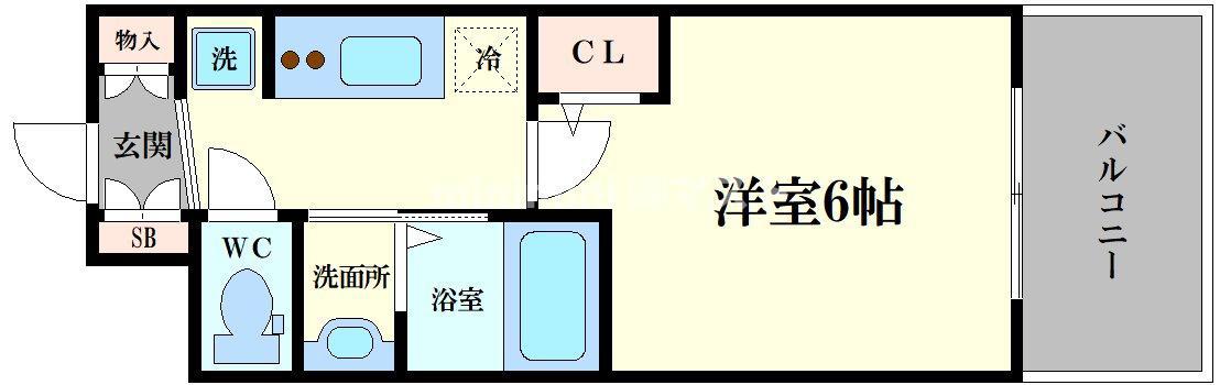 エステムコート大阪ウエストII(1K/11階)の間取り写真