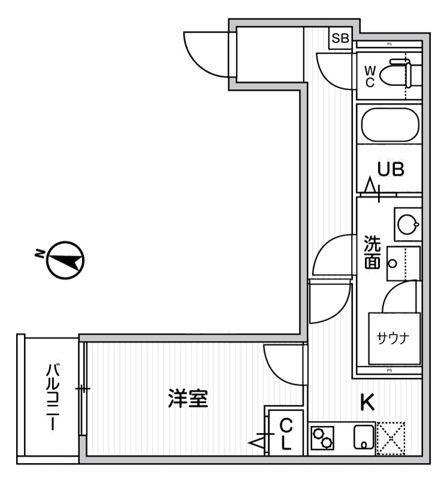 TS CUORE横濱元町(1K/3階)の間取り写真