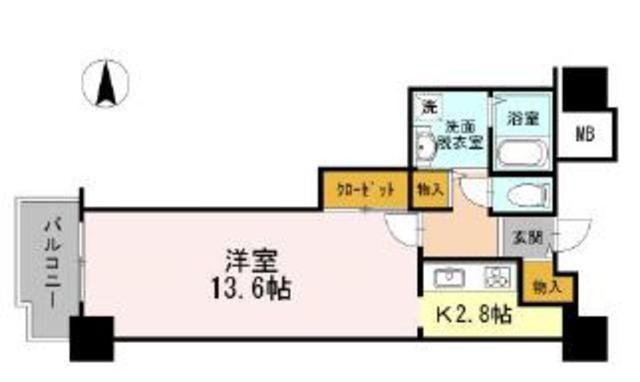 品川シーサイドビュータワーI(1K/9階)の間取り写真
