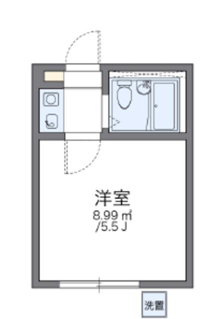 レオパレス東金町第6(1K/1階)の間取り写真
