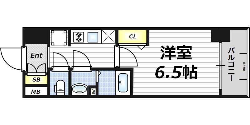 スワンズシティ新大阪ヴィーヴォ(1K/11階)の間取り写真