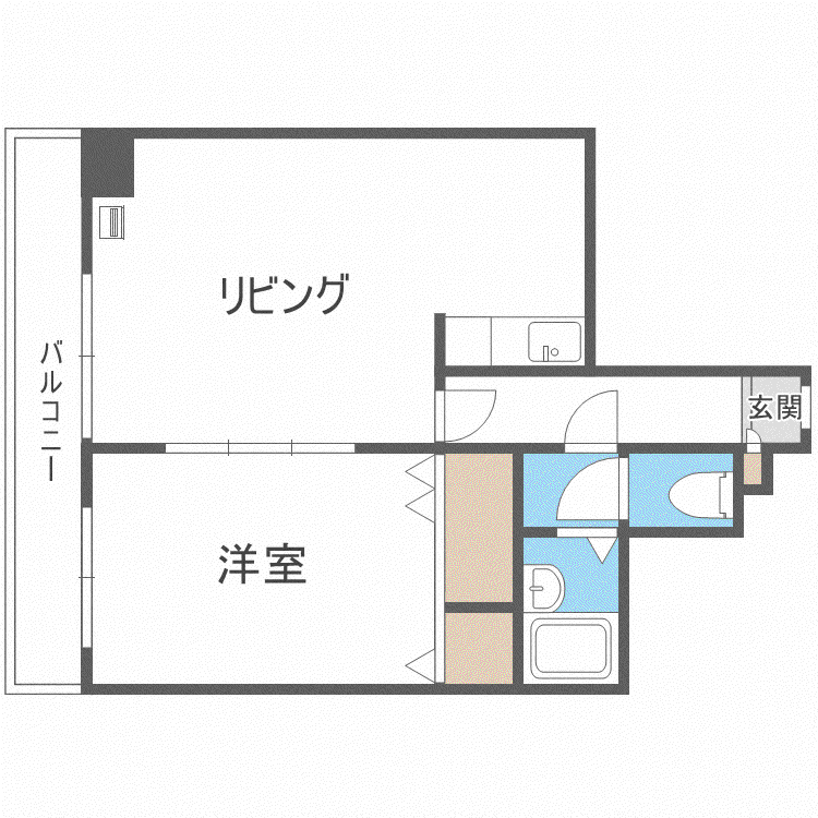 プレミエール円山(1LDK/3階)の間取り写真