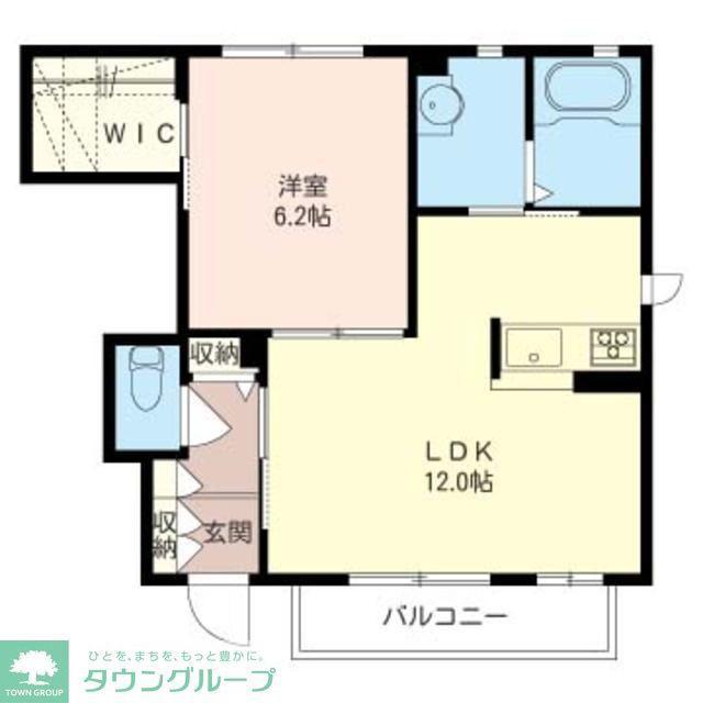 シャーメゾン ミスミII(1LDK/1階)の間取り写真