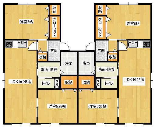 エステート前原2(2LDK/1階)の間取り写真