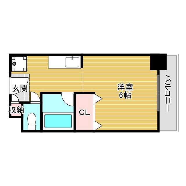 エスペオーラ近藤(1K/3階)の間取り写真