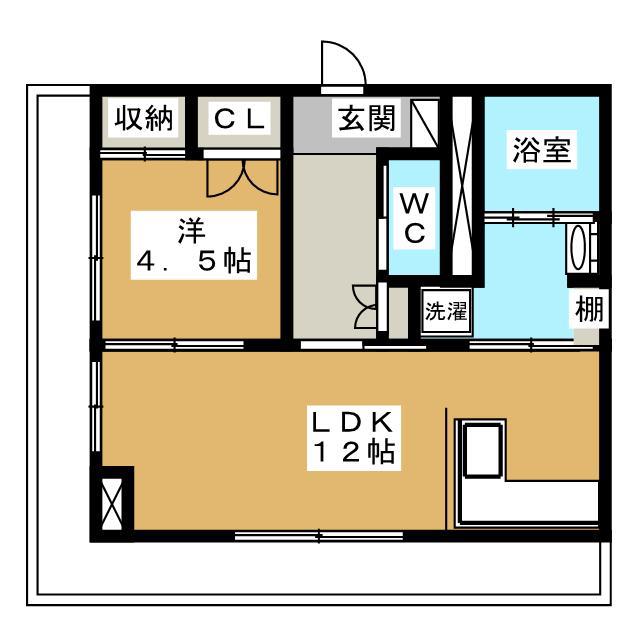MIDLIFE TOWER青森駅前(1LDK/7階)の間取り写真