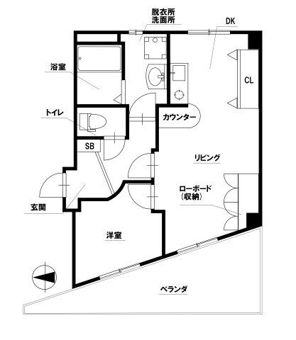 リーフジャルダンミラノ(1LDK/7階)の間取り写真