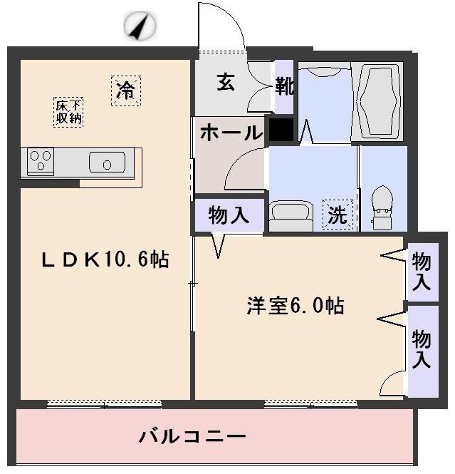 モン・シェリ高松(1LDK/1階)の間取り写真
