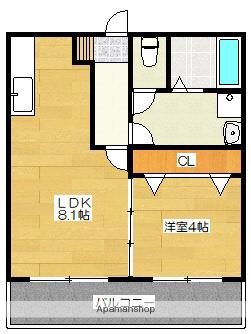 ソレイユトキI(1LDK/2階)の間取り写真