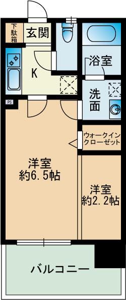 サニークレスト大濠公園(1K/6階)の間取り写真