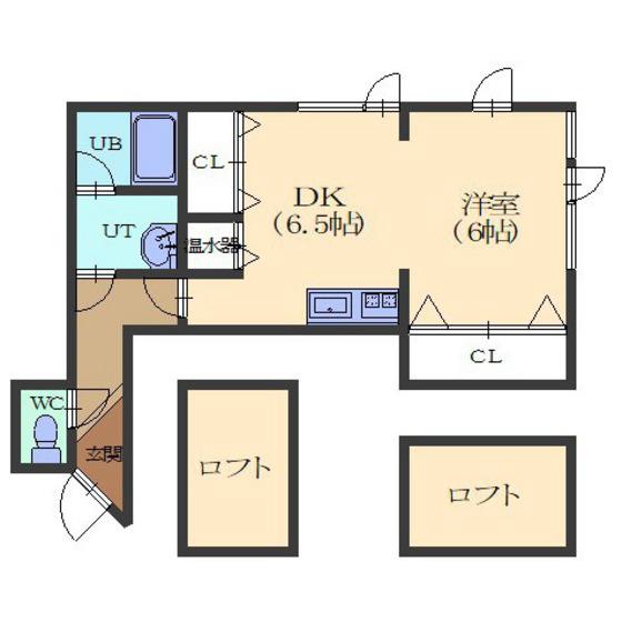 コーポユウコ(1DK/2階)の間取り写真