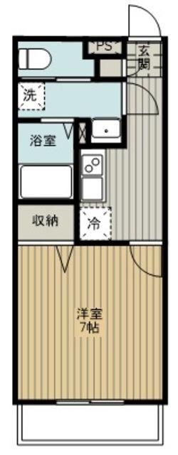 H.BROWN(1K/2階)の間取り写真