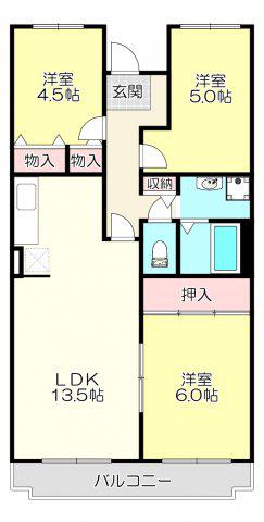 MIII TAKAI(3LDK/2階)の間取り写真
