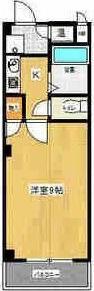グリーンヒルズ山田12(1SK/1階)の間取り写真