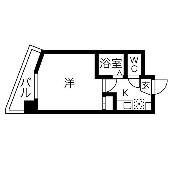 リバティ壱番館(1K/4階)の間取り写真